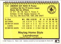 1991 ProCards Andy Rush #1197