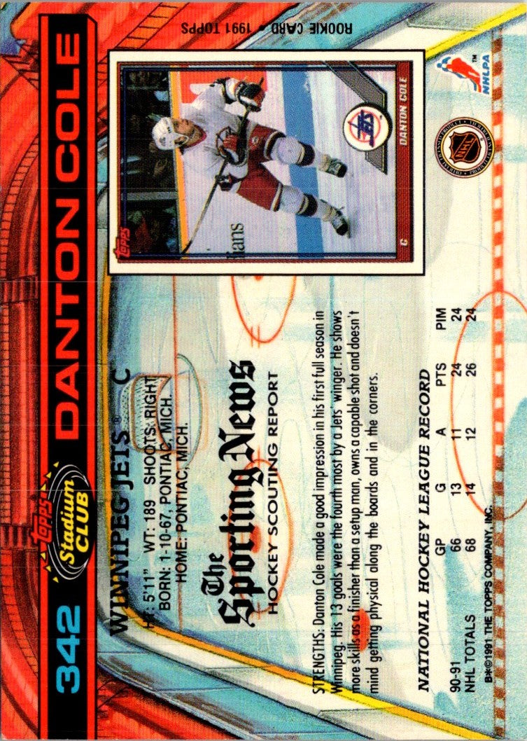 1991 Stadium Club Danton Cole