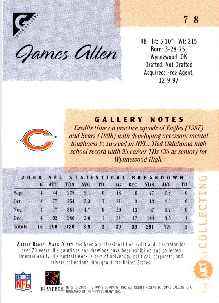 2001 Topps Gallery James Allen