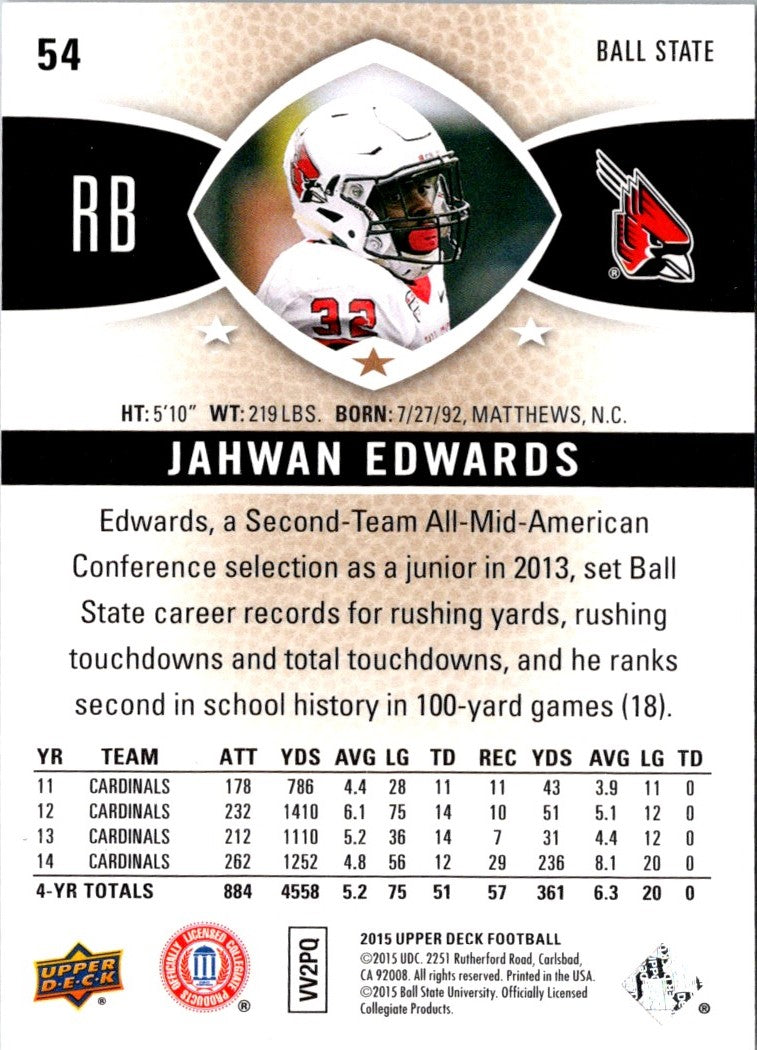 2015 Upper Deck Jahwan Edwards