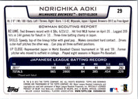 2012 Bowman Draft Picks & Prospects Chrome Norichika Aoki #29