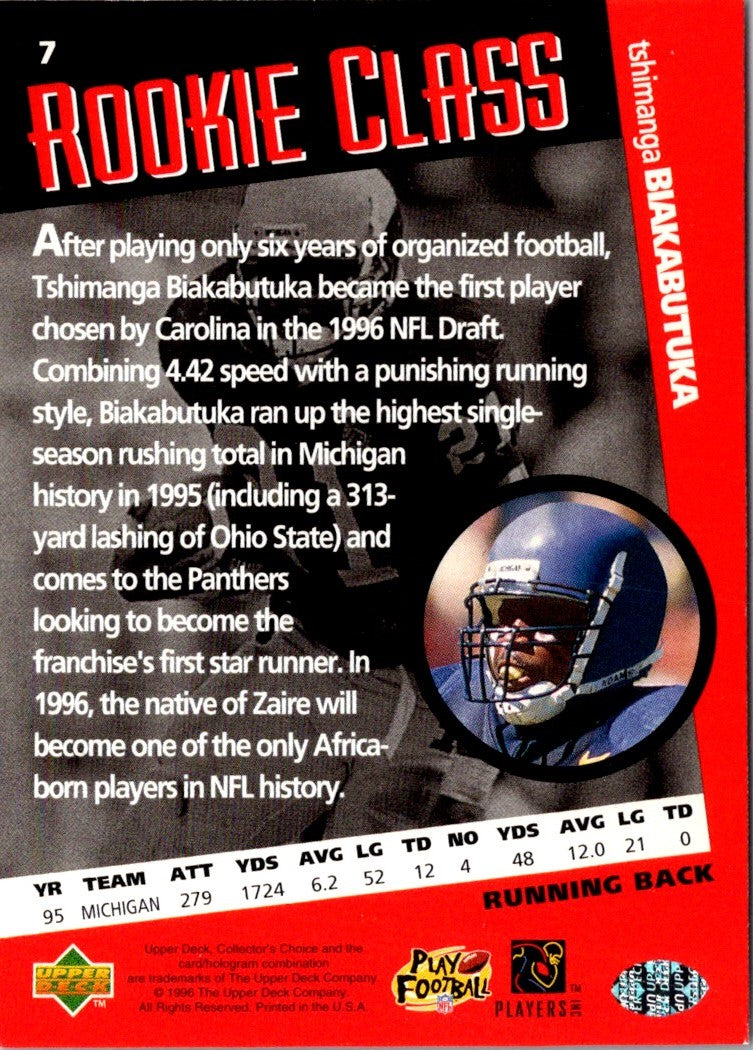 1996 Upper Deck Rookie Jumbos Tshimanga Biakabutuka