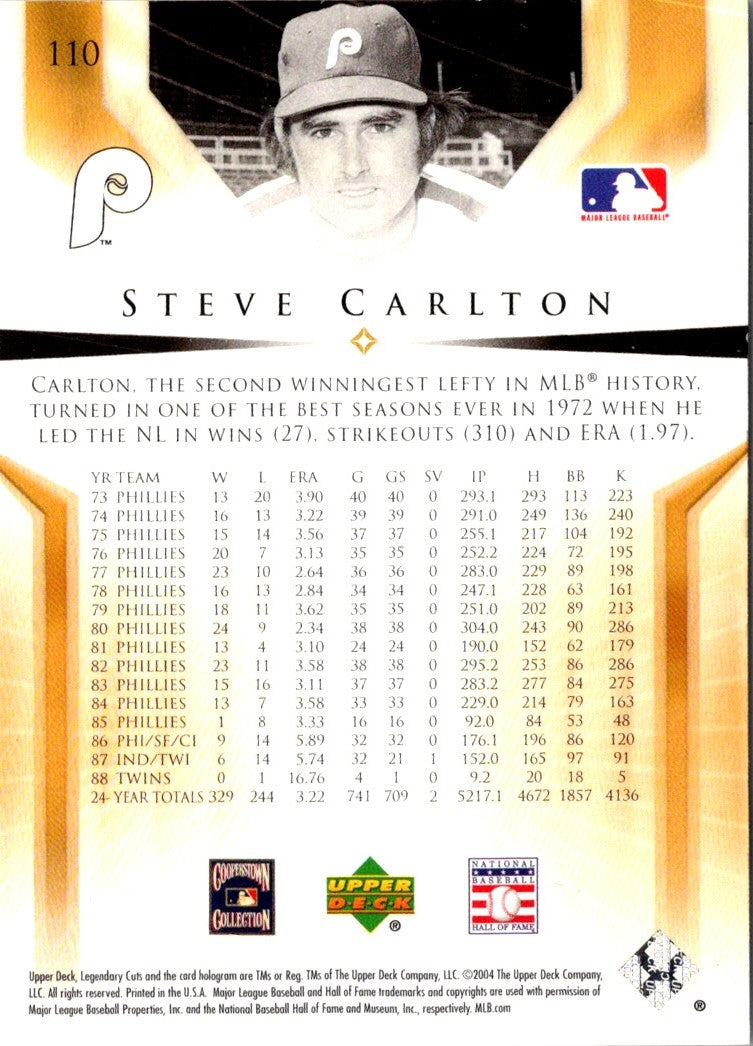 2004 SP Legendary Cuts Steve Carlton