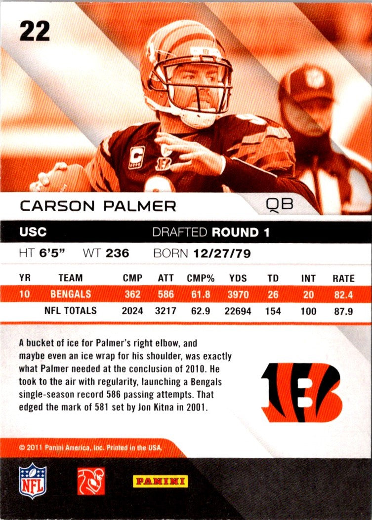 2011 Panini Absolute Memorabilia Carson Palmer