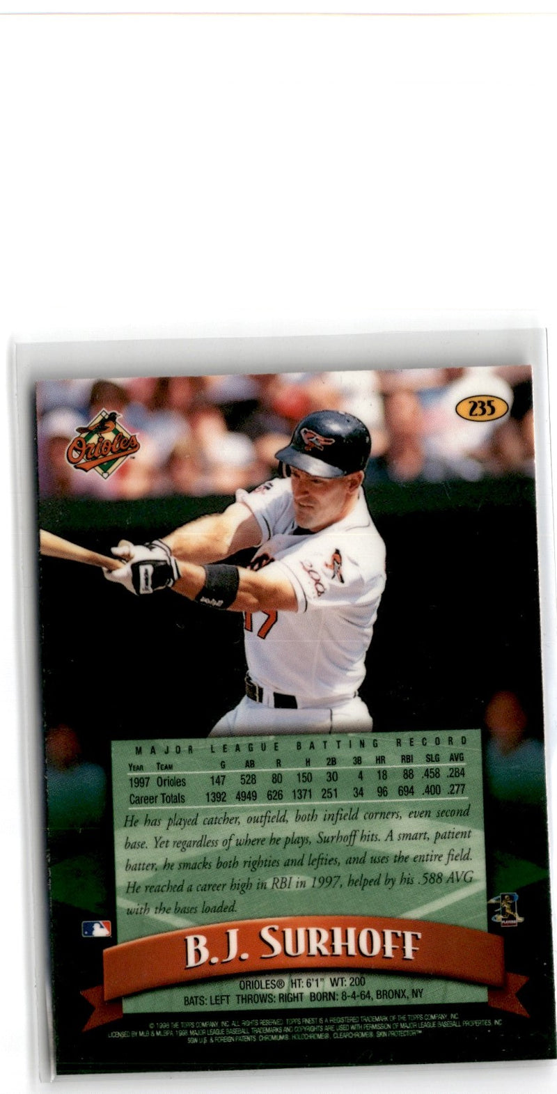 1998 Finest B.J. Surhoff