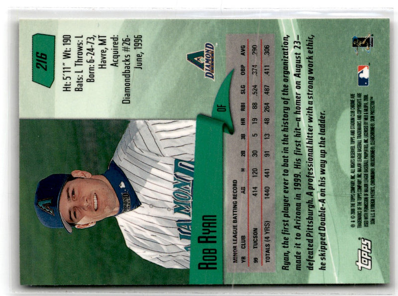 2000 Stadium Club Chrome Rob Ryan