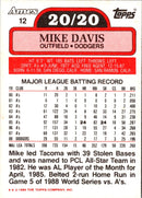 1989 Topps Ames 20/20 Club Mike Davis