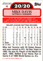 1989 Topps Ames 20/20 Club Mike Davis #12