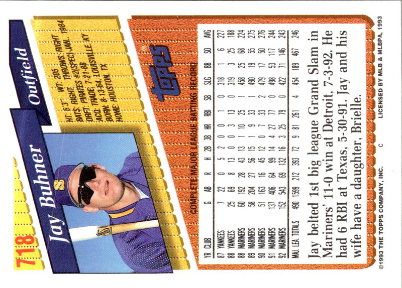 1993 Topps Gold Jay Buhner