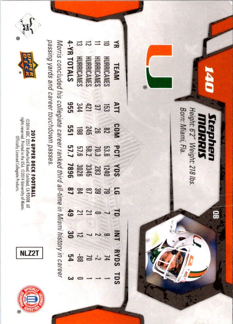 2014 Upper Deck Rookie Stephen Morris