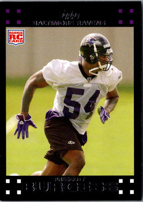 2007 Topps Prescott Burgess #372 Rookie