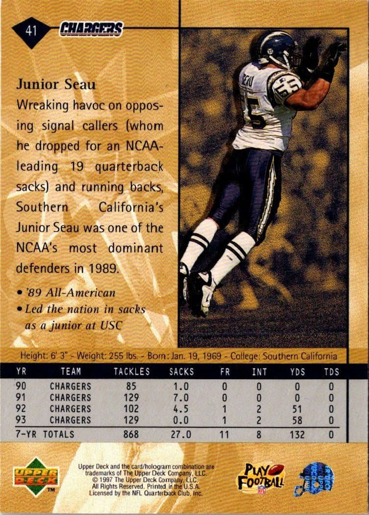 1997 Upper Deck Junior Seau