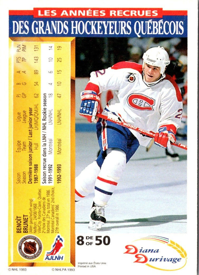 1993 Score Durivage Benoit Brunet