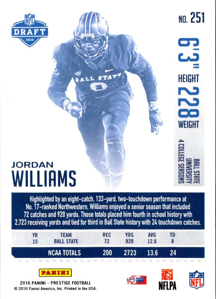 2016 Panini Prestige Jordan Williams