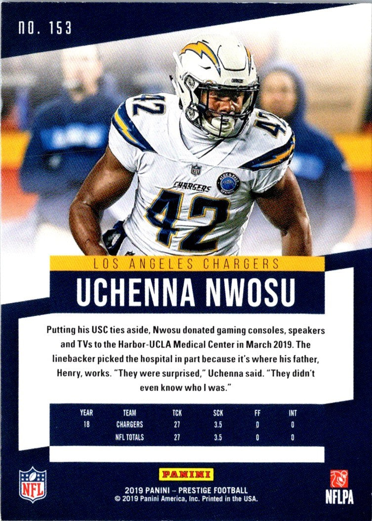 2019 Panini Prestige Uchenna Nwosu