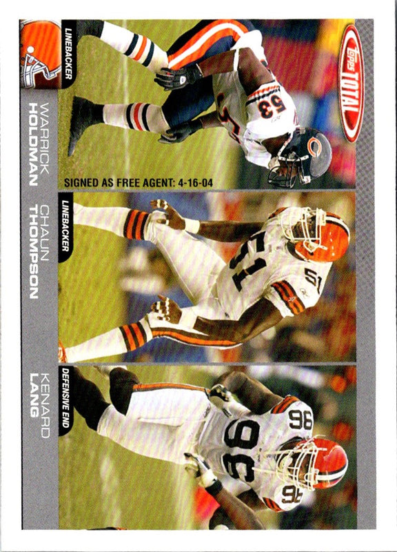 2004 Topps Total Warrick Holdman/Chaun Thompson/Kenard Lang #283