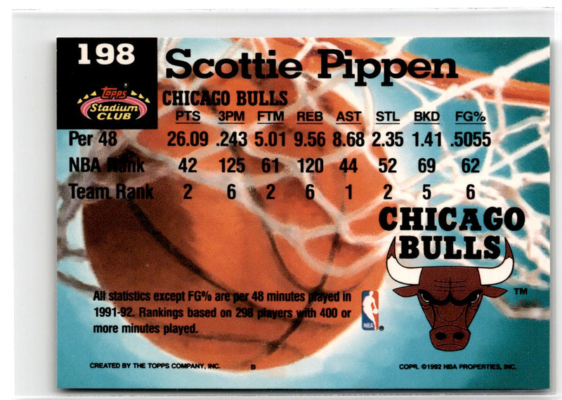 1992 Stadium Club Members Only Scottie Pippen