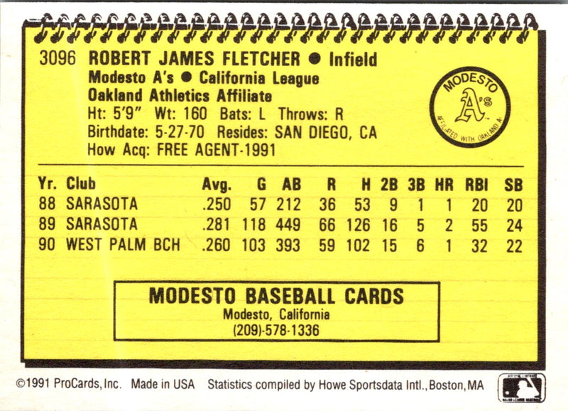 1991 ProCards Rob Fletcher