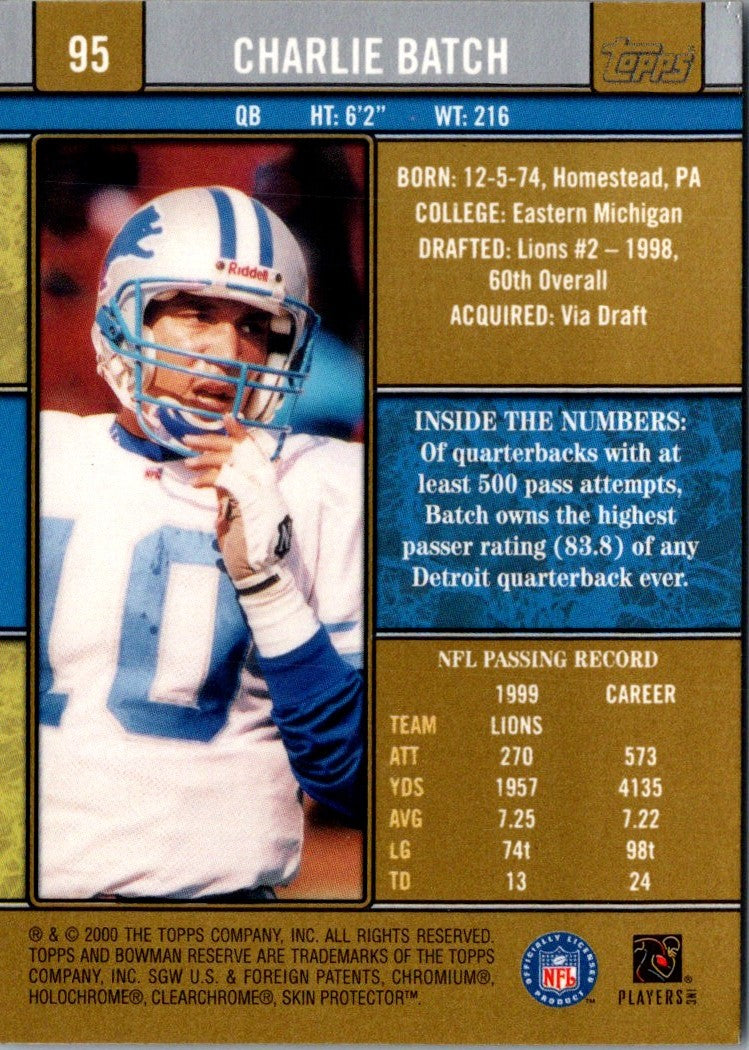 2000 Bowman Reserve Charlie Batch