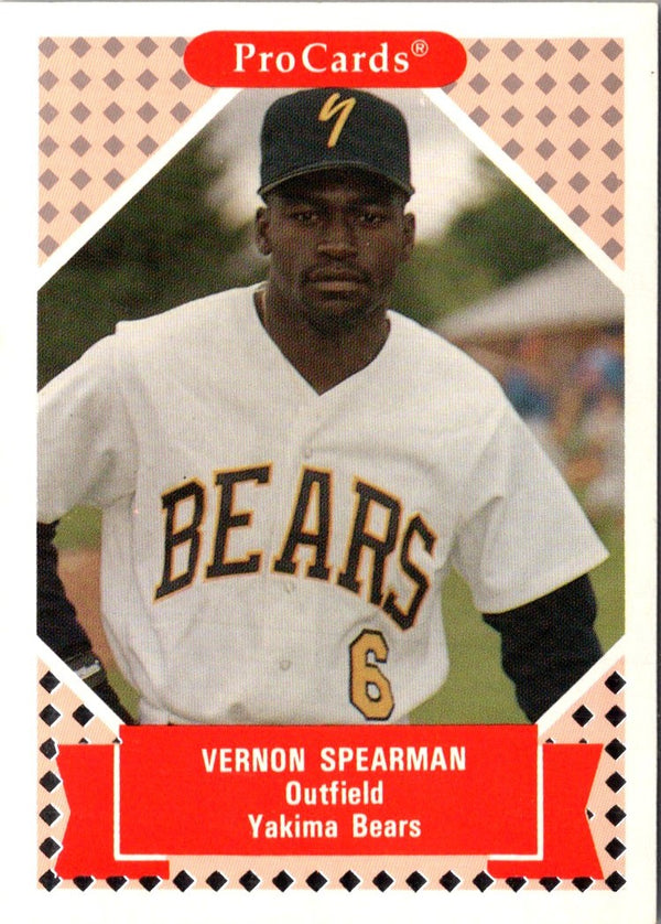 1991 ProCards Tomorrow's Heroes Vernon Spearman #249