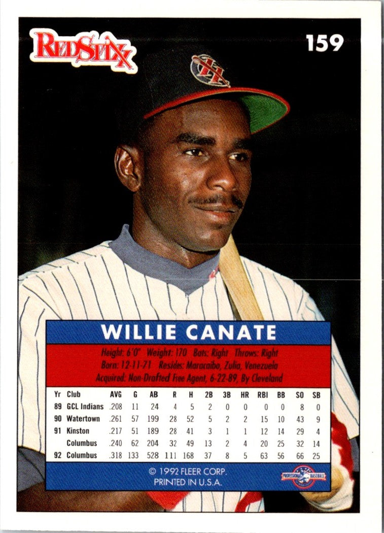 1992 Fleer Excel Willie Canate