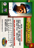 1993 Stadium Club Texas Rangers Julio Franco #25
