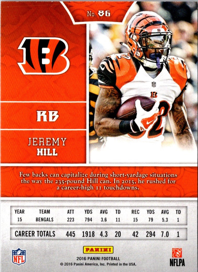 2016 Panini Playbook Down and Dirty Relics Jeremy Hill