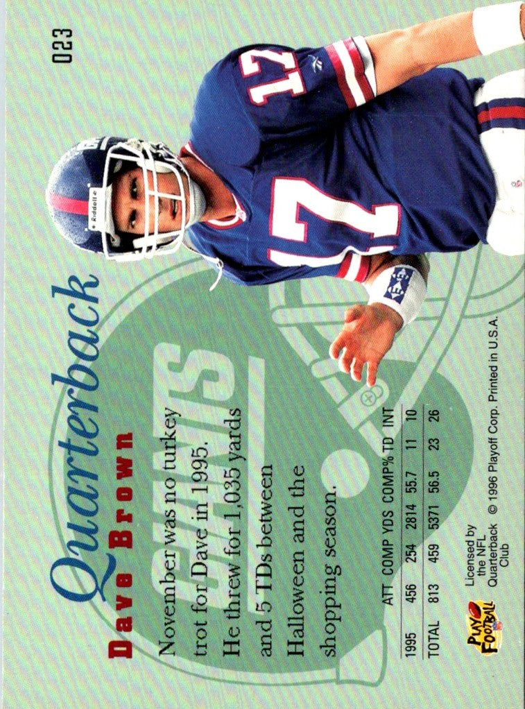 1996 Playoff Prime Dave Brown