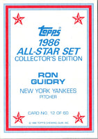 1986 Topps Glossy Ron Guidry #12
