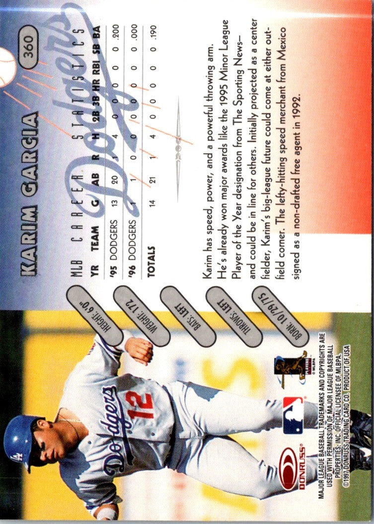 1997 Donruss Karim Garcia