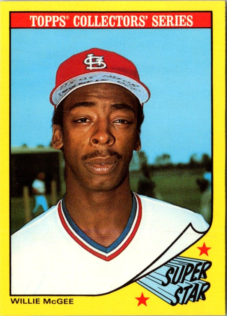 1986 Topps Baseball Champion Superstars Willie McGee