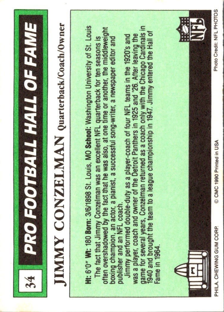 1990 Swell Greats Jimmy Conzelman