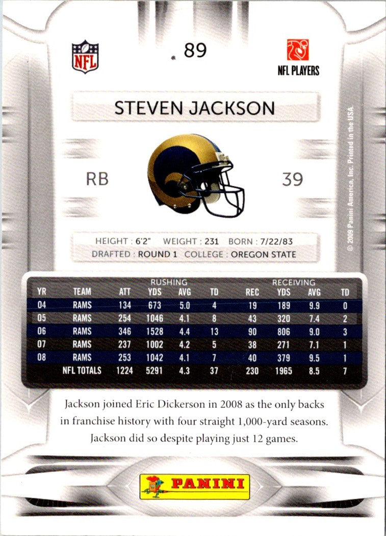 2009 Playoff Prestige Steven Jackson