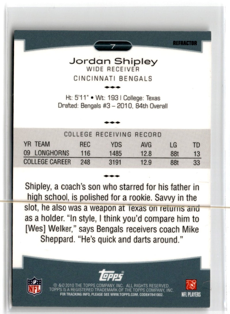 2010 Topps Jordan Shipley