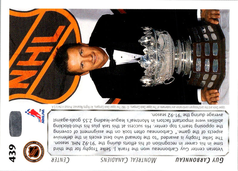 1992 Upper Deck Guy Carbonneau