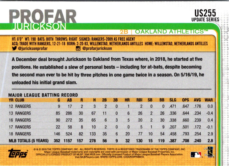 2019 Topps Update Jurickson Profar