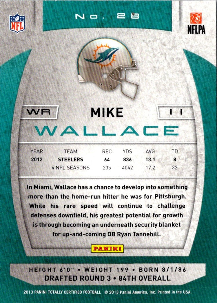 2013 Panini Totally Certified Mike Wallace