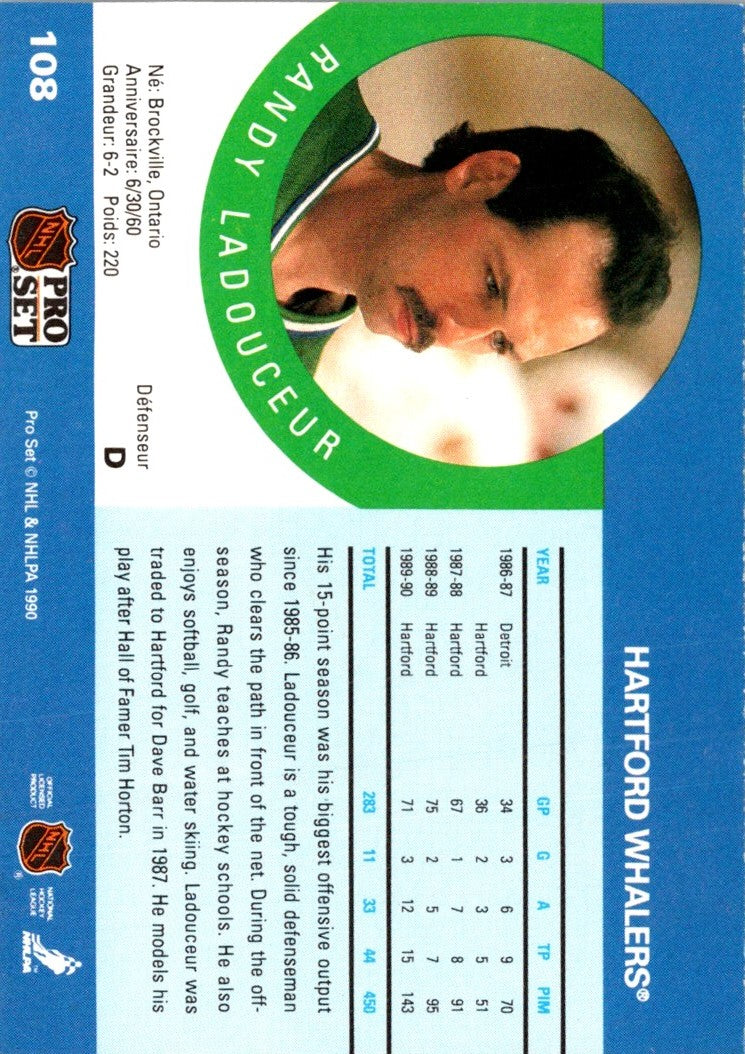 1990 Pro Set Randy Ladouceur
