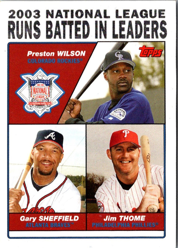 2004 Topps Preston Wilson/Gary Sheffield/Jim Thome #346