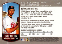 2000 Bowman Eric Milton #43