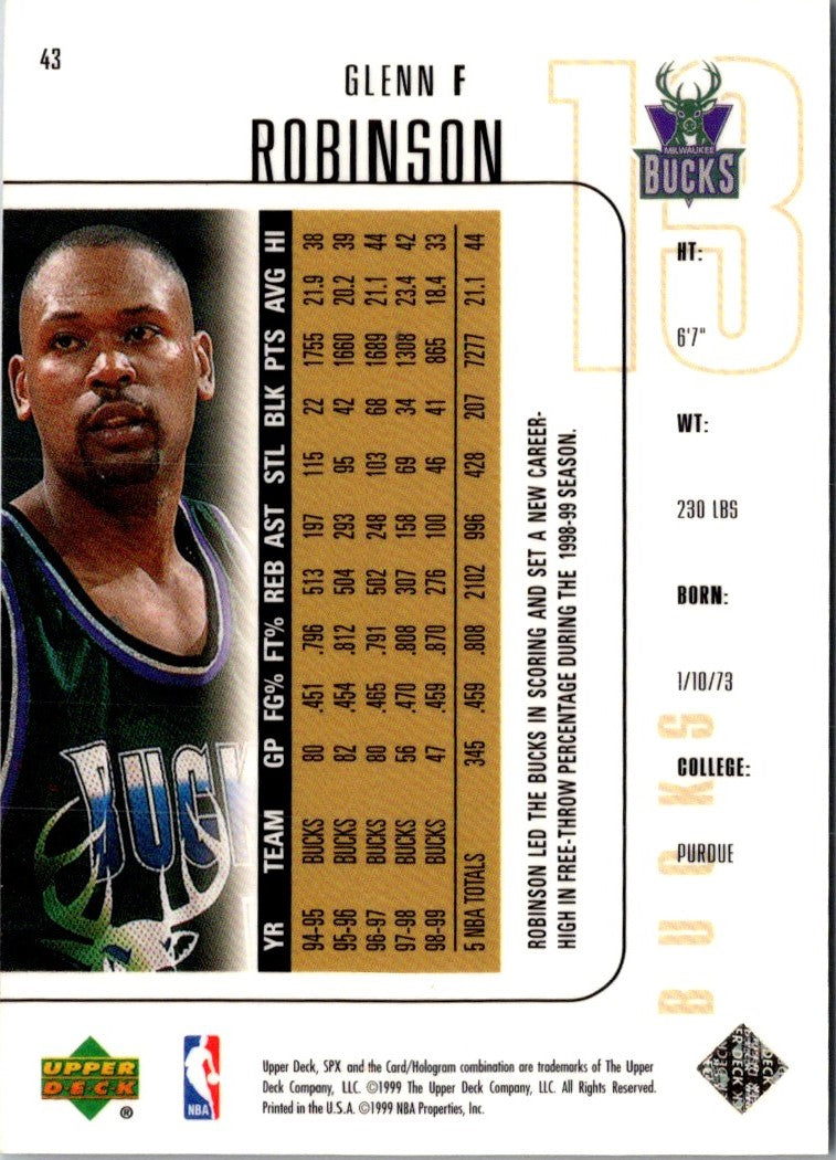 1999 Upper Deck Encore Glenn Robinson