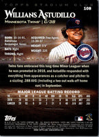 2019 Stadium Club Willians Astudillo #108 Rookie