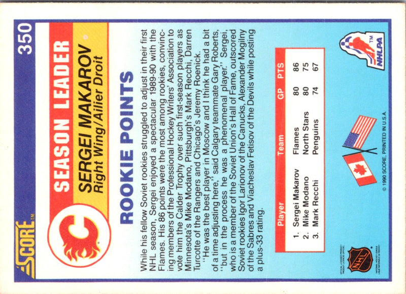 1990 Score Sergei Makarov