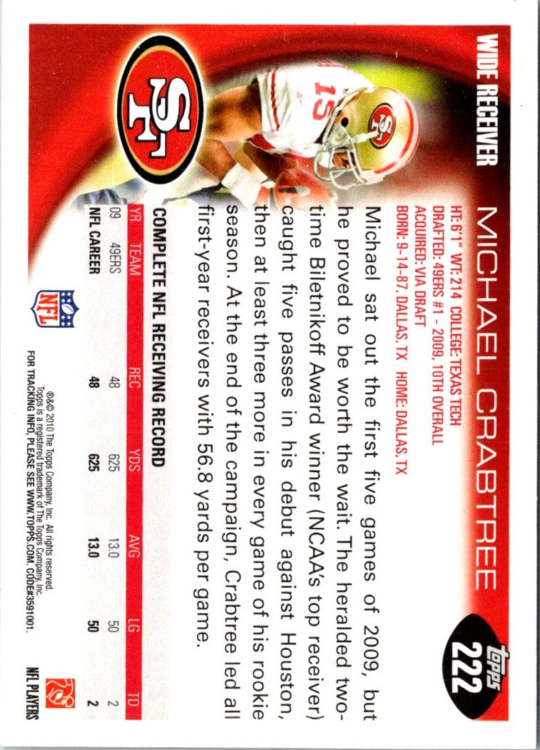 2010 Topps Michael Crabtree