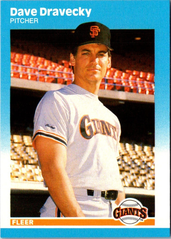 1987 Fleer Update Dave Dravecky #U-28