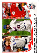 2013 Topps Johnny Cueto/Clayton Kershaw/R.A. Dickey