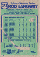 1990 Topps Rod Langway #353