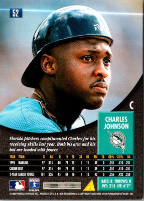 1996 Pinnacle Charles Johnson #52