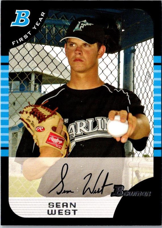 2005 Bowman Chrome Draft Picks & Prospects Sean West #BDP74 Rookie