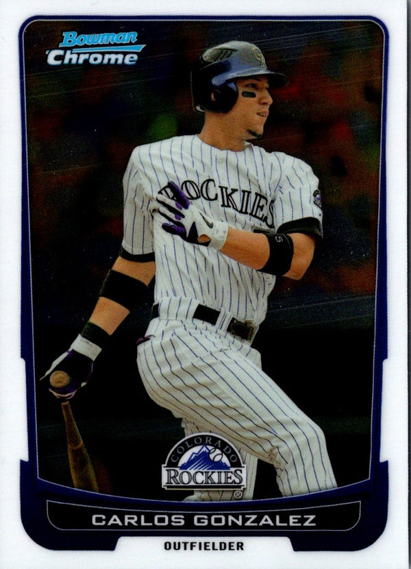 2012 Bowman Chrome Carlos Gonzalez #69